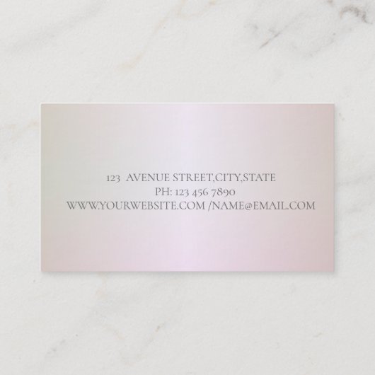 Elegant Professional Modern, penseelstreek Visitekaartje (Achterkant)