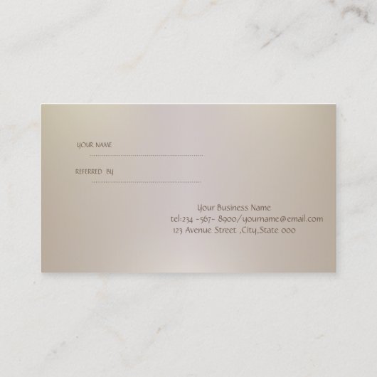 Elégant, Professional Moderne Carte de recommandat (Dos)