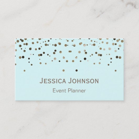 Elegant Professional Moderne Glitter Light Cyan Visitekaartje (Voorkant)