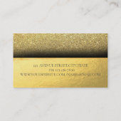 Elegant Professional Monogram Gold Glitter Lips Visitekaartje (Achterkant)
