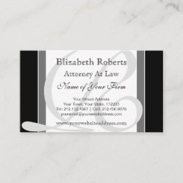 Elegant Professional Monogram R zwart en grijs Visitekaartje