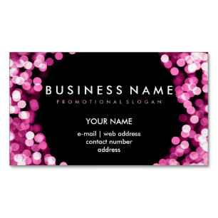 Elegant Professional Pink Hollywood Glam Licht Visitekaartje Magneet