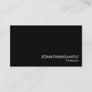Elegant Professional Plain Black White Grey Matte Visitekaartje
