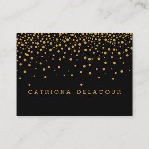 Elegant Professional Plain Modern Black Gold Foil Visitekaartje