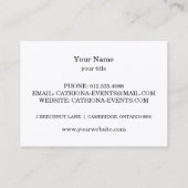 Elegant Professional Plain Modern Black Visitekaartje (Achterkant)