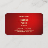 Elegant Professional Red Damask Gold Text Sjabloon Visitekaartje (Achterkant)