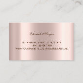 Elegant Professional, Roos Gold, Donuts, Bakery Visitekaartje (Achterkant)