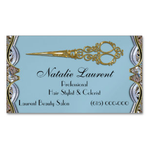 Elegant Professional Scissor Chic Blade Blue Magnetisch Visitekaartje