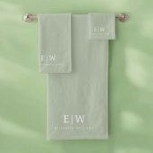 Elegant Professional Simple Monogram Minimalist Bad Handdoek