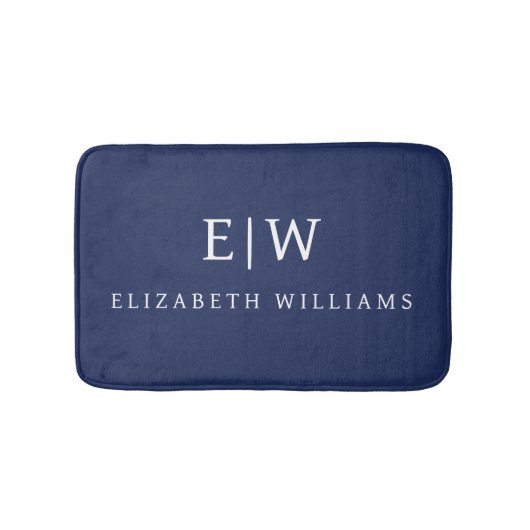 Elegant Professional Simple Monogram Minimalist Badmat (Voorkant)