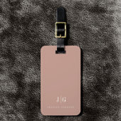Elegant Professional Simple Monogram Minimalist Bagagelabel