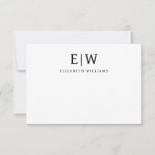 Elegant Professional Simple Monogram Minimalist Bedankkaart (Voorkant)
