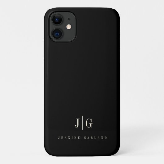Elegant Professional Simple Monogram Minimalist Case-Mate iPhone Case (Achterkant)