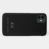 Elegant Professional Simple Monogram Minimalist Case-Mate iPhone Case (Achterkant (horizontaal))