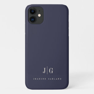 Elegant Professional Simple Monogram Minimalist iPhone 11 Hoesje