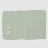 Elegant Professional Simple Monogram Minimalist Golfhanddoek (Horizontaal)