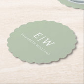 Elegant Professional Simple Monogram Minimalist Kartonnen Onderzetters (Gekanteld)