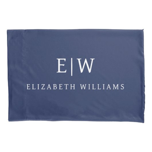 Elegant Professional Simple Monogram Minimalist Kussensloop (Voorkant)