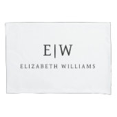 Elegant Professional Simple Monogram Minimalist Kussensloop (Voorkant)