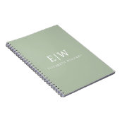 Elegant Professional Simple Monogram Minimalist Notitieboek (Rechterzijde)