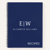 Elegant Professional Simple Monogram Minimalist Notitieboek (Voorkant)