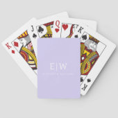 Elegant Professional Simple Monogram Minimalist Pokerkaarten (Achterkant)