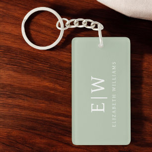 Elegant Professional Simple Monogram Minimalist Sleutelhanger