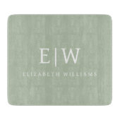 Elegant Professional Simple Monogram Minimalist Snijplank (Voorkant)