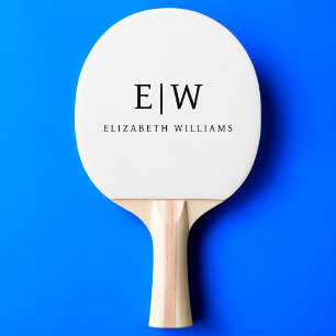 Elegant Professional Simple Monogram Minimalist Tafeltennisbatje