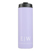 Elegant Professional Simple Monogram Minimalist Thermosbeker (Voorkant)