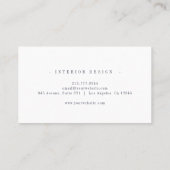 Elegant Professional Simple Monogram Minimalist Visitekaartje (Achterkant)