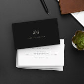 Elegant Professional Simple Monogram Minimalist Visitekaartje