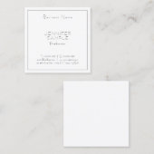 Elegant Professional Square Luxury Moderne Sjabloo Vierkante Visitekaartje (Voorkant / Achterkant)