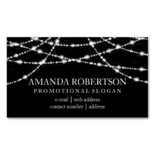 Elegant Professional String Lights Black Magnetisch Visitekaartje