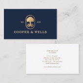 Elegant Professional Tree Roots Logo marine Visitekaartje (Voorkant / Achterkant)