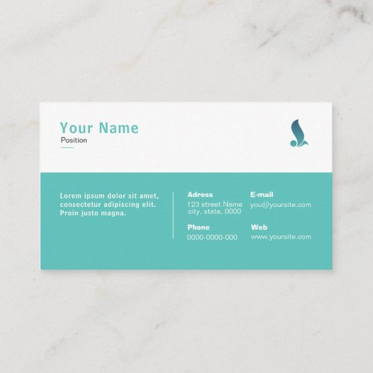 Elegant Professional Visitekaartje (Achterkant)