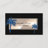 Elegant Professional, zwart, glitter Palm Tree Visitekaartje (Voorkant)
