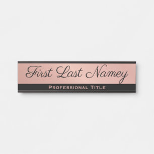 Elegant professioneel deur bord rose goud deurbordje