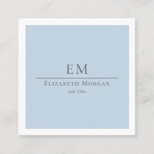 Elegant Professioneel Eenvoudig Monogram Minimaal Vierkante Visitekaartje
