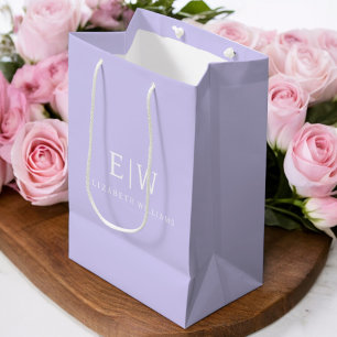 Elegant Professioneel Eenvoudig Monogram Minimalis Medium Cadeauzakje