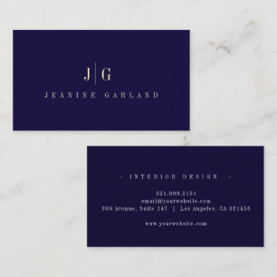 Elegant Professioneel Eenvoudig Monogram Minimalis Visitekaartje