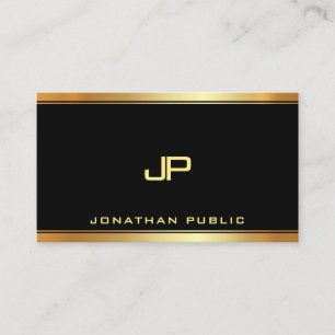 Elegant Professioneel Goud Monogram Sjabloon Moder Visitekaartje