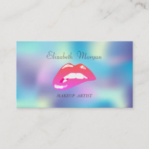 Elegant professioneel Iridescent Holographic Lips Visitekaartje