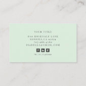 Elegant Professioneel Minimalistisch Monogram Groe Visitekaartje (Achterkant)