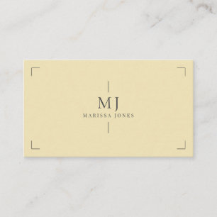 Elegant Professioneel Minimalistisch Monogram Stro Visitekaartje