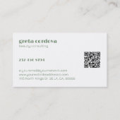 Elegant Professioneel Monogram Minimalistisch 3 Visitekaartje (Achterkant)