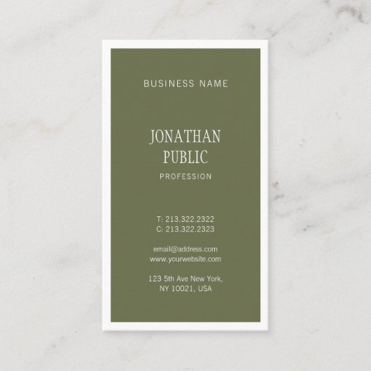 Elegant professioneel ontwerp Eenvoudig, modern, g Visitekaartje (Voorkant)