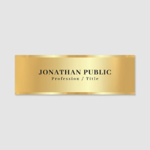 Elegant professioneel ontwerp Trendy Glamour Gold Naamplaatje