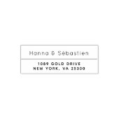 Elegant professioneel retouradres met zelfkoppelin  zelfinktende stempel (Design)