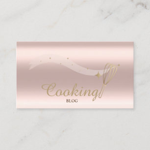 Elegant Professioneel,Roze Goud,Garde, Koken Visitekaartje